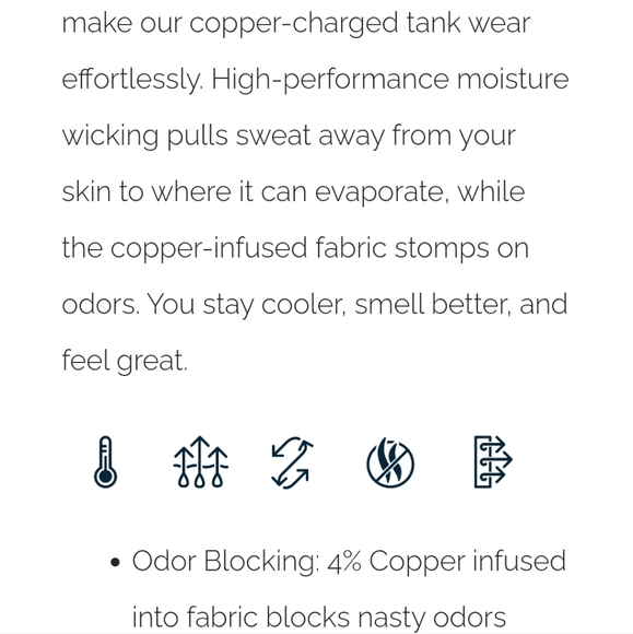 Zyia Turquoise Copper Charged tank L - Picture 6 of 6